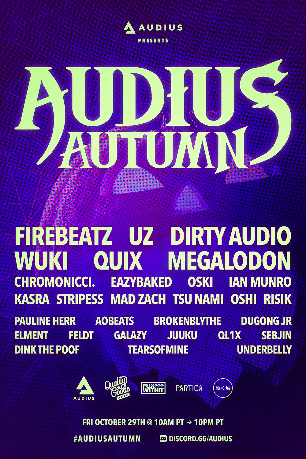 Tune into Audius’ inaugural festival featuring Wuki, QUIX, and moreAutumn Festival Poster@